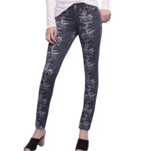 Pilcro & The Letterpress Serif Navy/Bone Printed Corduroy Pants